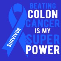 Colon Cancer Awareness Survivor Superpower Gift Tank Top