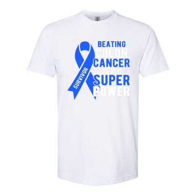 Colon Cancer Awareness Survivor Superpower Gift Softstyle® CVC T-Shirt