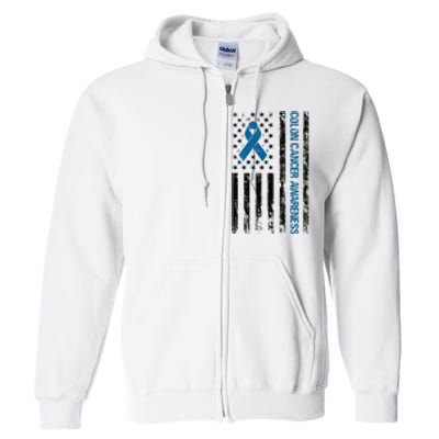 Colon Cancer Awareness Full Zip Hoodie