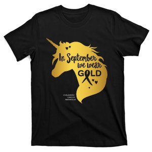 Childhood Cancer Awareness In September We Wear Gold T-Shirt