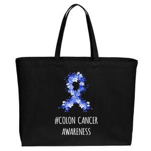 Colon Cancer Awareness Gift Cotton Canvas Jumbo Tote