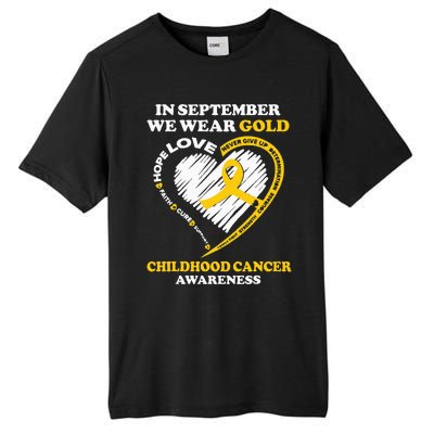 Childhood Cancer Awareness In September We Wear Gold Tall Fusion ChromaSoft Performance T-Shirt