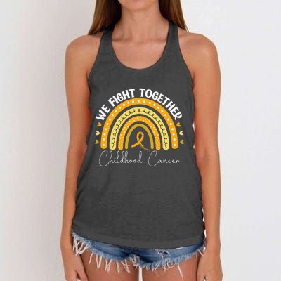 Childhood Cancer Awareness Gold Ribbon Women's Knotted Racerback Tank