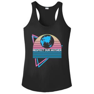 Climate Change Awareness Retro Respect Our Mother Gift Ladies PosiCharge Competitor Racerback Tank