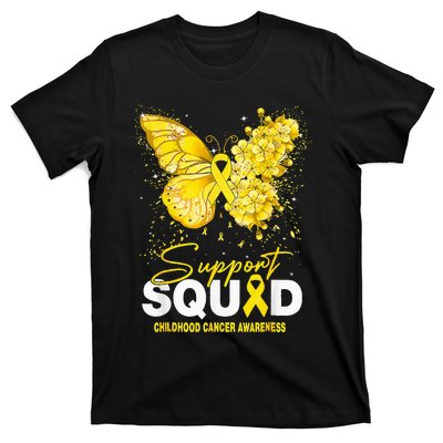 Childhood Cancer Awareness Support Squad Butterfly T-Shirt