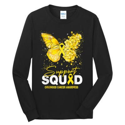 Childhood Cancer Awareness Support Squad Butterfly Tall Long Sleeve T-Shirt