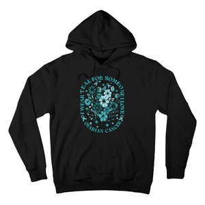 Cervical Cancer Awareness Wildflower I Wear Teal For Cervical Cancer Hoodie