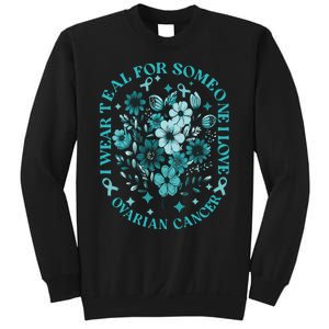 Cervical Cancer Awareness Wildflower I Wear Teal For Cervical Cancer Sweatshirt