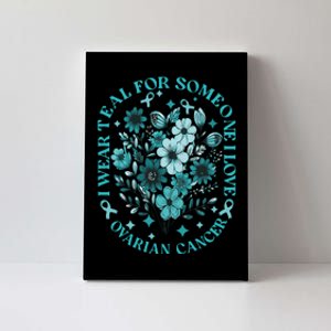 Cervical Cancer Awareness Wildflower I Wear Teal For Cervical Cancer Canvas