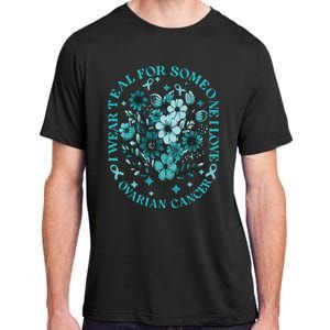 Cervical Cancer Awareness Wildflower I Wear Teal For Cervical Cancer Adult ChromaSoft Performance T-Shirt