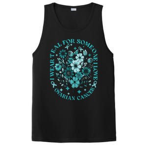 Cervical Cancer Awareness Wildflower I Wear Teal For Cervical Cancer PosiCharge Competitor Tank