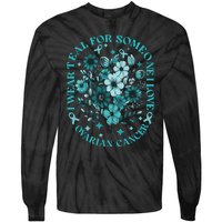 Cervical Cancer Awareness Wildflower I Wear Teal For Cervical Cancer Tie-Dye Long Sleeve Shirt