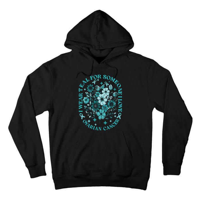 Cervical Cancer Awareness Wildflower I Wear Teal For Cervical Cancer Tall Hoodie