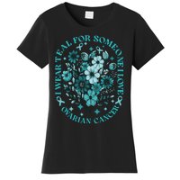 Cervical Cancer Awareness Wildflower I Wear Teal For Cervical Cancer Women's T-Shirt