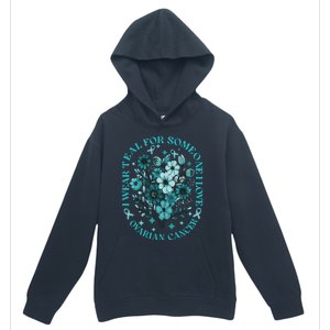 Cervical Cancer Awareness Wildflower I Wear Teal For Cervical Cancer Urban Pullover Hoodie