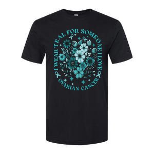 Cervical Cancer Awareness Wildflower I Wear Teal For Cervical Cancer Softstyle CVC T-Shirt