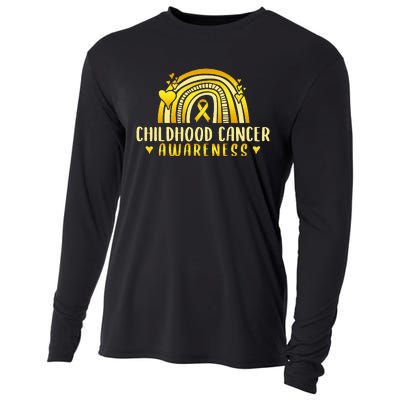 Childhood Cancer Awareness Warrior Cooling Performance Long Sleeve Crew