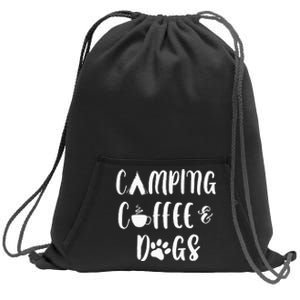 Camping Coffee And Dogs Outdoor Adventure Puppy Lover Sweatshirt Cinch Pack Bag