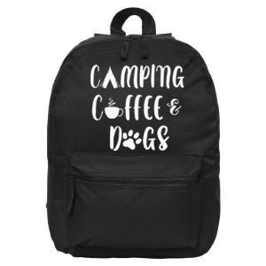 Camping Coffee And Dogs Outdoor Adventure Puppy Lover 16 in Basic Backpack