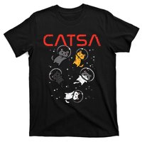 Catsa Cat Astronauts Funny Kitten Space T-Shirt