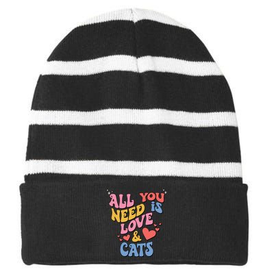 CATS Striped Beanie with Solid Band