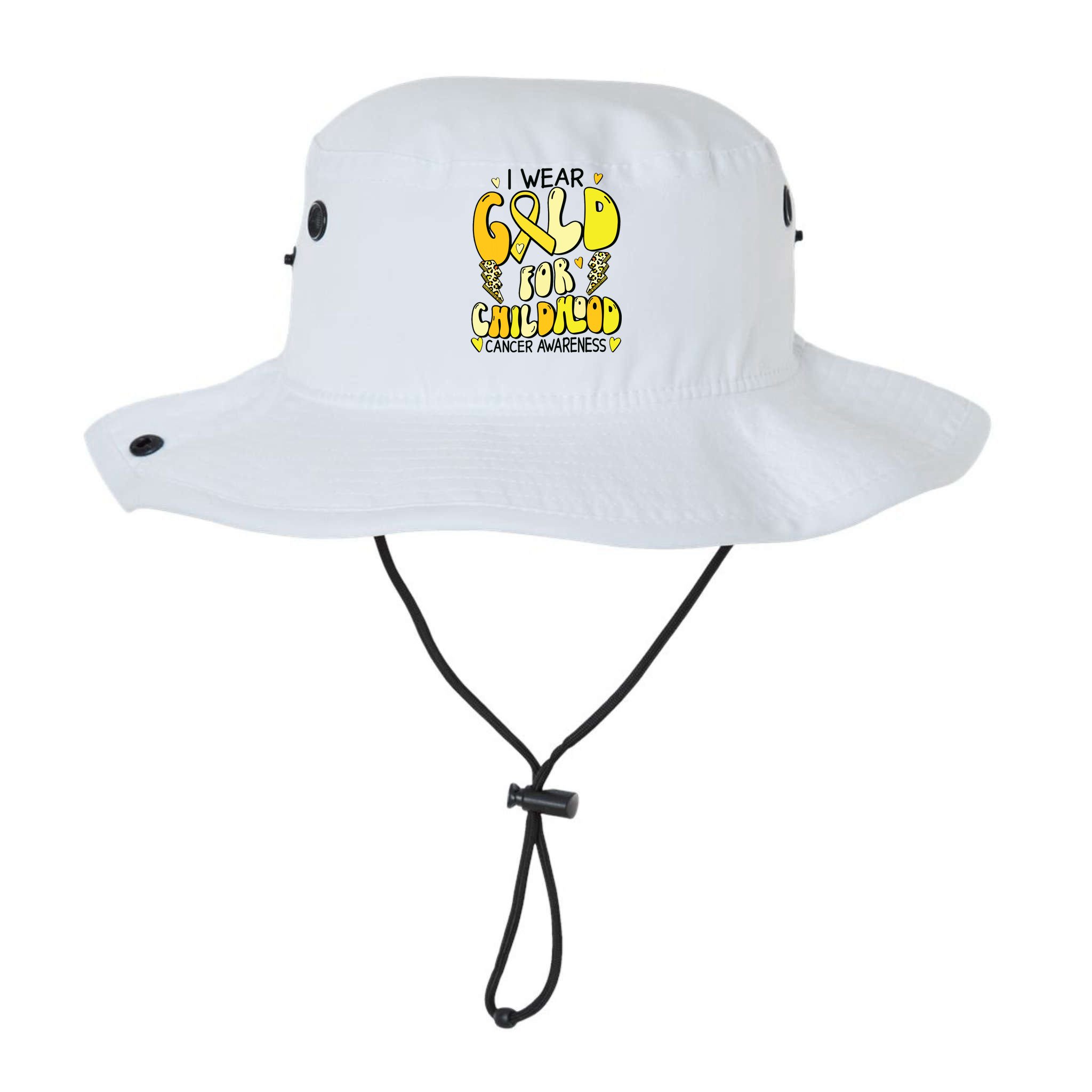 Childhood Cancer Awareness Support Retro Yellow Ribbon Bucket Hat