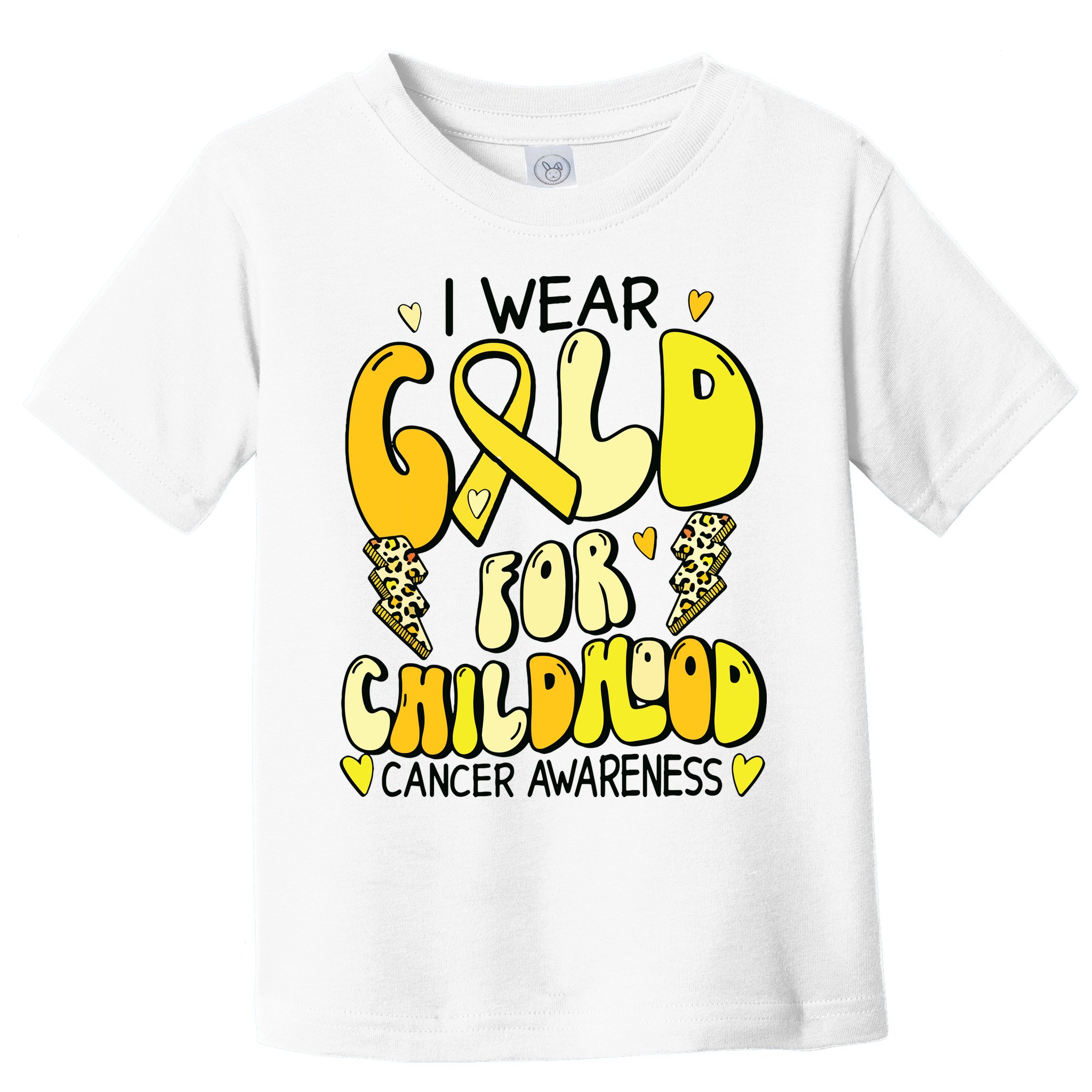 Childhood Cancer Awareness Support Retro Yellow Ribbon Toddler T-Shirt