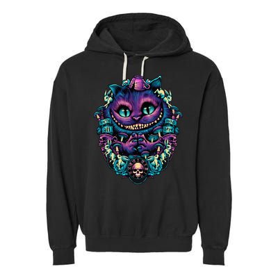 Cheshire Cat Alice In Wonderland Garment-Dyed Fleece Hoodie