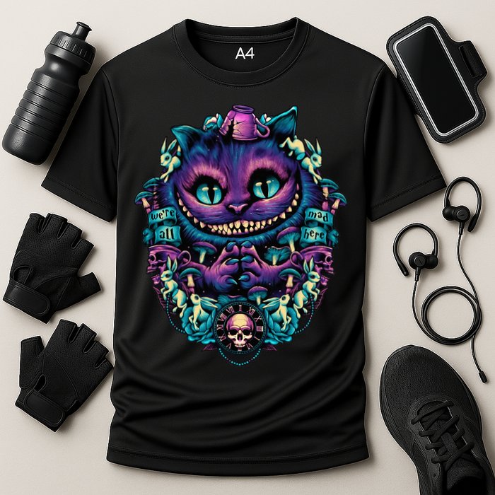 Cheshire Cat Alice In Wonderland Cooling Performance Crew T-Shirt