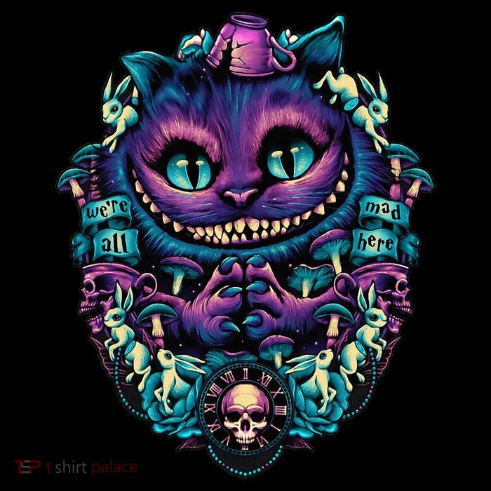 Cheshire Cat Alice In Wonderland 7-Panel Snapback Hat