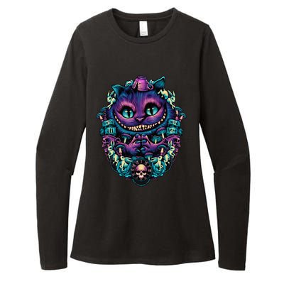 Cheshire Cat Alice In Wonderland Womens CVC Long Sleeve Shirt