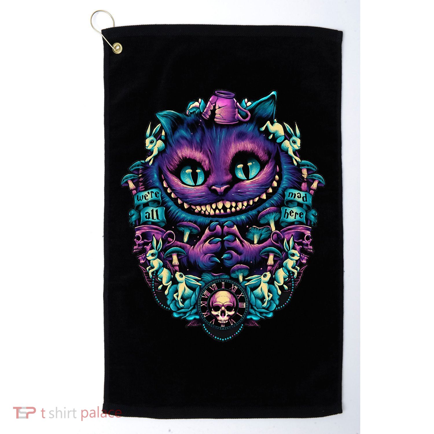 Cheshire Cat Alice In Wonderland Golf Towel