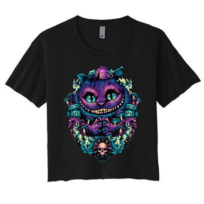 Cheshire Cat Alice In Wonderland Crop Top