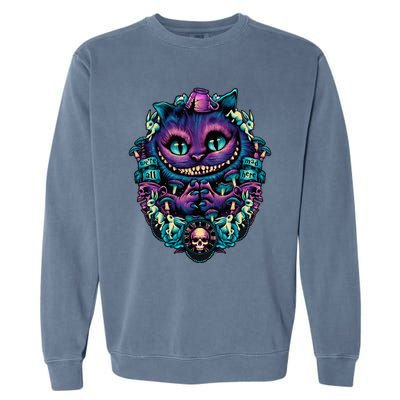 Cheshire Cat Alice In Wonderland Garment-Dyed Sweatshirt