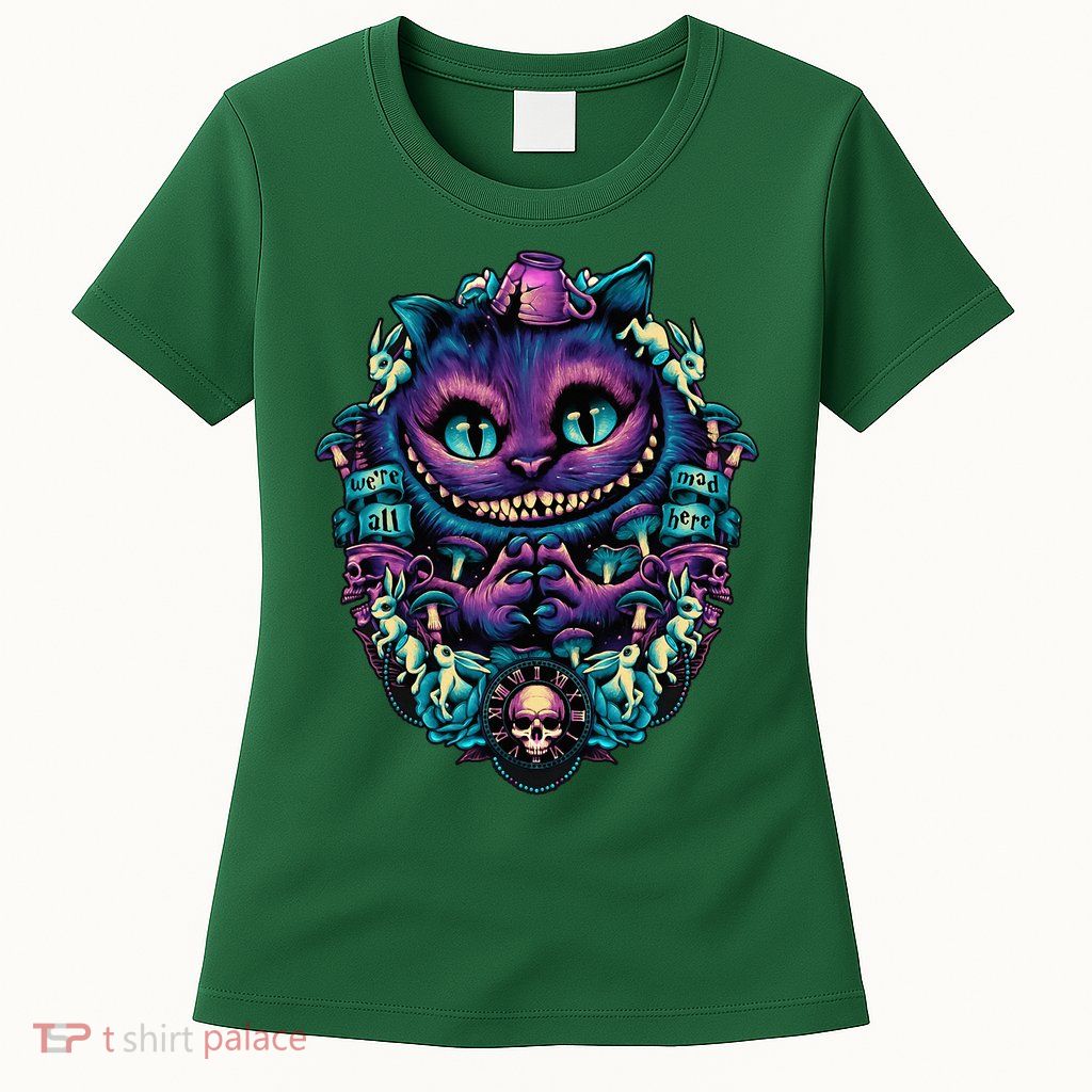 Cheshire Cat Alice In Wonderland Womens T-Shirt