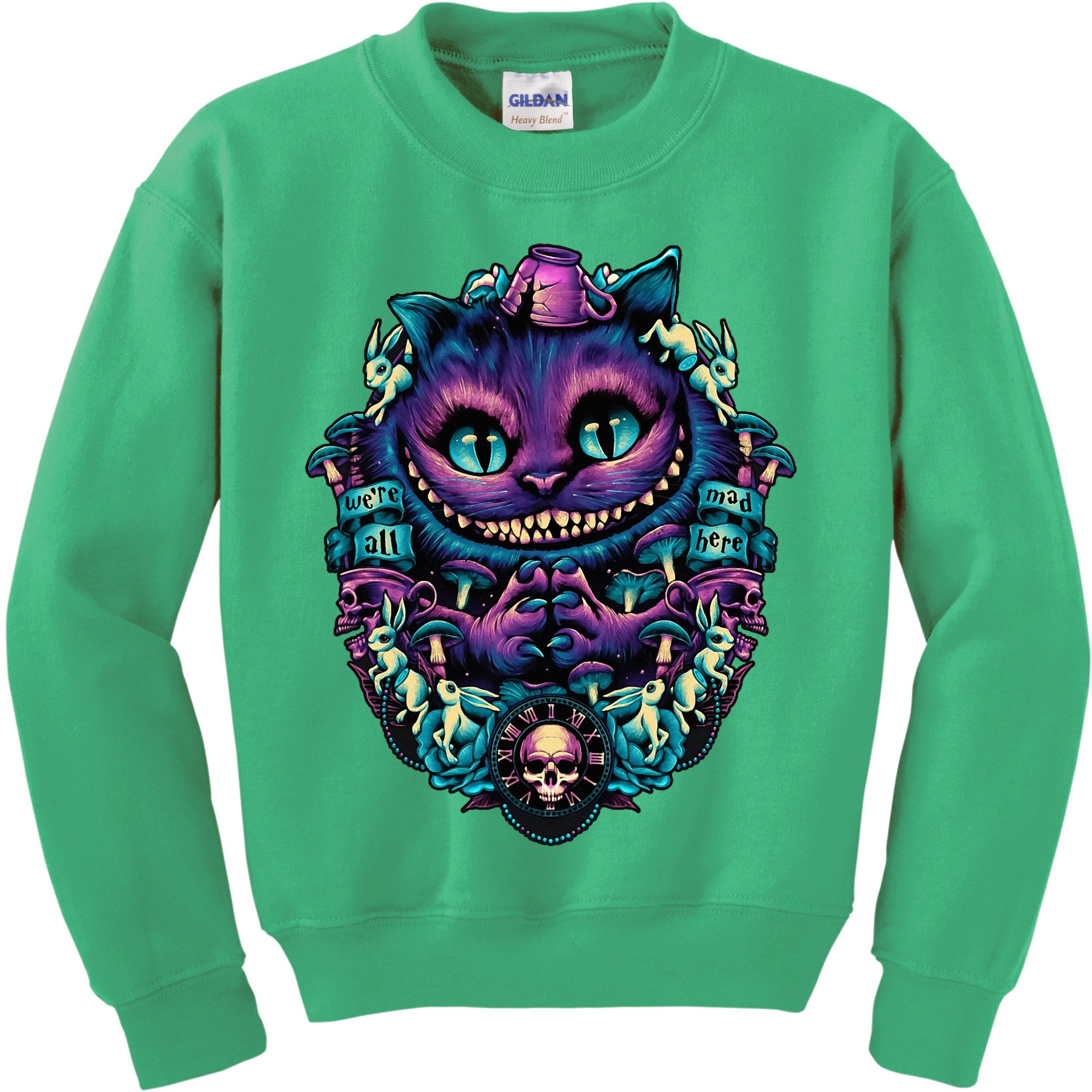Cheshire Cat Alice In Wonderland Kids Sweatshirt