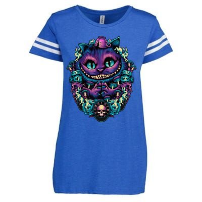 Cheshire Cat Alice In Wonderland Enza Ladies Jersey Football T-Shirt