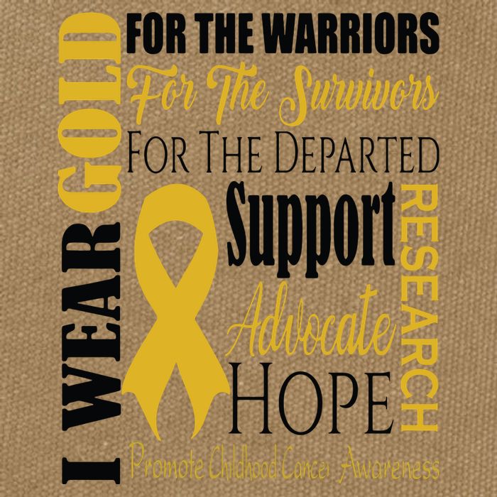 Childhood Cancer Awareness T Gold For A Child Fight Cotton Canvas Backpack