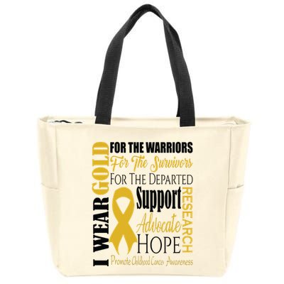 Childhood Cancer Awareness T Gold For A Child Fight Zip Tote Bag