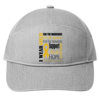 Childhood Cancer Awareness T Gold For A Child Fight 7-Panel Snapback Hat