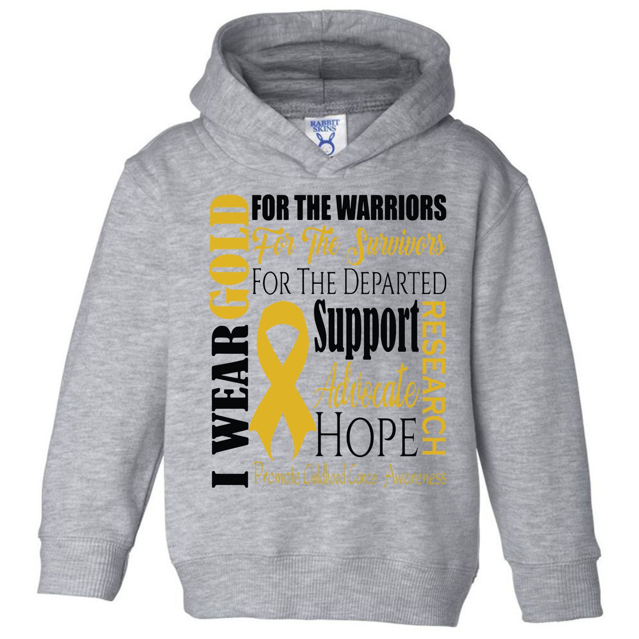Childhood Cancer Awareness T Gold For A Child Fight Toddler Hoodie