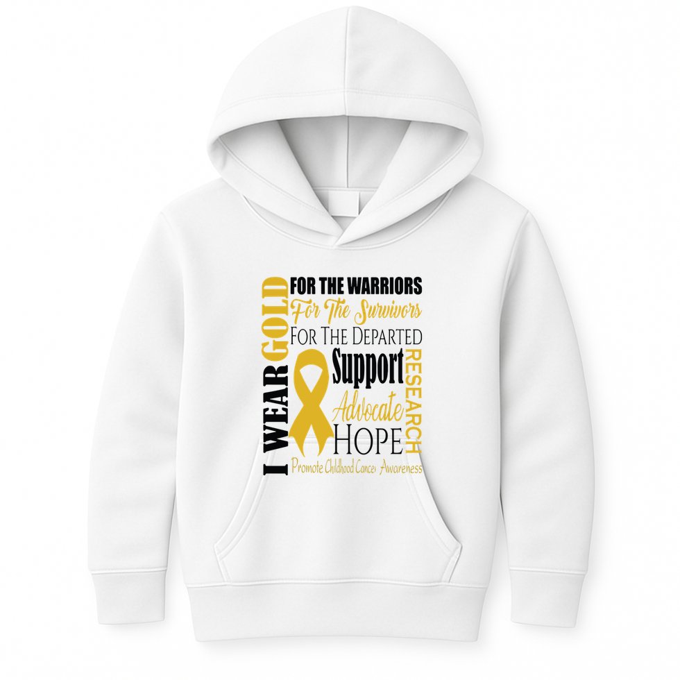 Childhood Cancer Awareness T Gold For A Child Fight Kids Hoodie