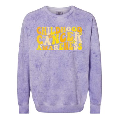 Childhood Cancer Awareness Rainbow Awareness Ribbon Colorblast Crewneck Sweatshirt