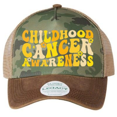 Childhood Cancer Awareness Rainbow Awareness Ribbon Legacy Tie Dye Trucker Hat