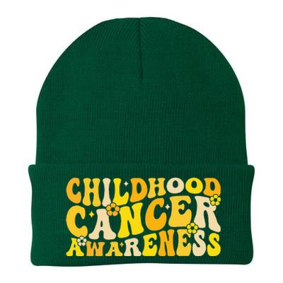 Childhood Cancer Awareness Rainbow Awareness Ribbon Knit Cap Winter Beanie