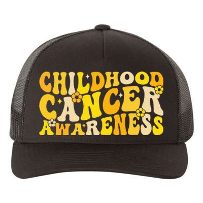 Childhood Cancer Awareness Rainbow Awareness Ribbon Yupoong Adult 5-Panel Trucker Hat