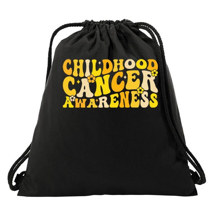 Childhood Cancer Awareness Rainbow Awareness Ribbon Drawstring Bag