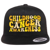 Childhood Cancer Awareness Rainbow Awareness Ribbon Flat Bill Trucker Hat