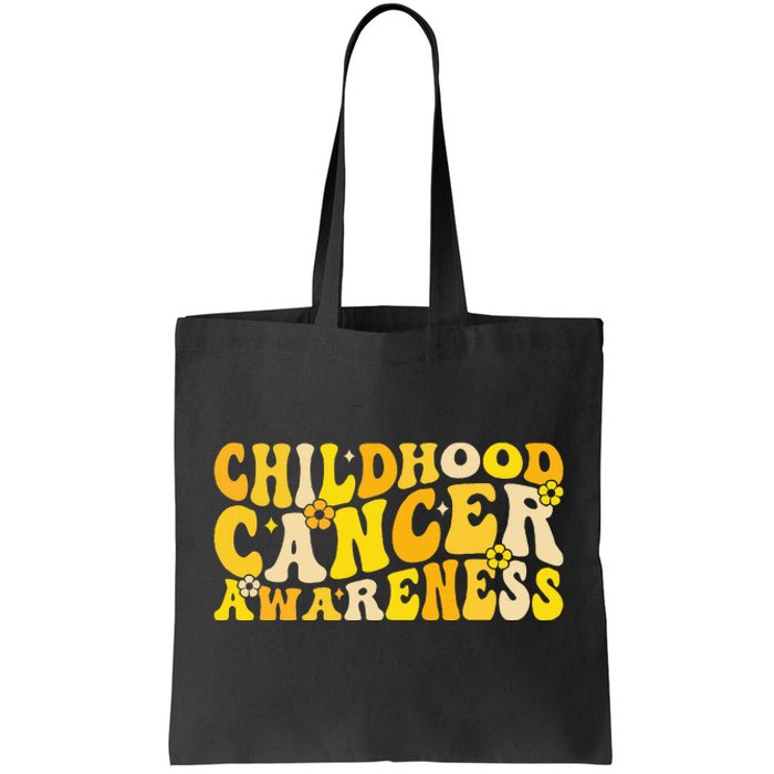 Childhood Cancer Awareness Rainbow Awareness Ribbon Tote Bag