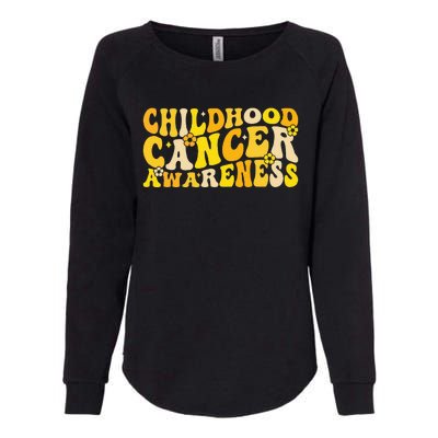 Childhood Cancer Awareness Rainbow Awareness Ribbon Womens California Wash Sweatshirt